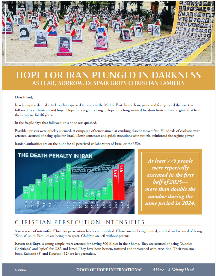 Persecuted Christians in Iran receiving aid