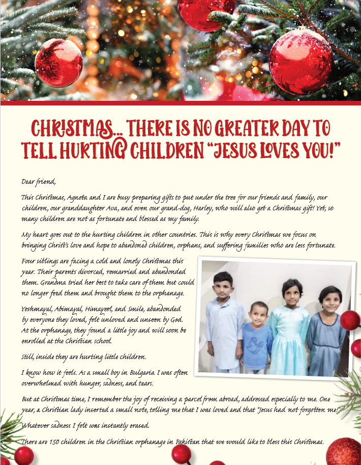 Small Christmas gift bringing hope and encouragement to a child living in hardship