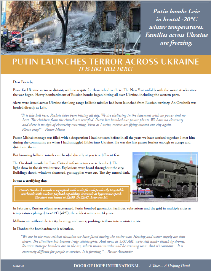 Ukraine humanitarian aid distribution